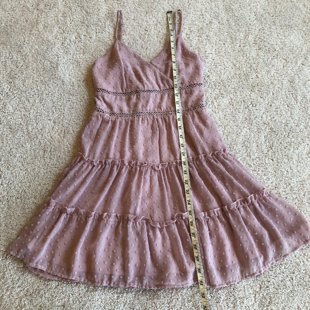 Altar'd State Baby Doll Sleeveless Adjustable Straps Pink Lined Sheer Mini Dress - Picture 14 of 15
